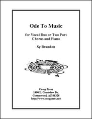 Ode To Music Unison/Two-Part choral sheet music cover Thumbnail